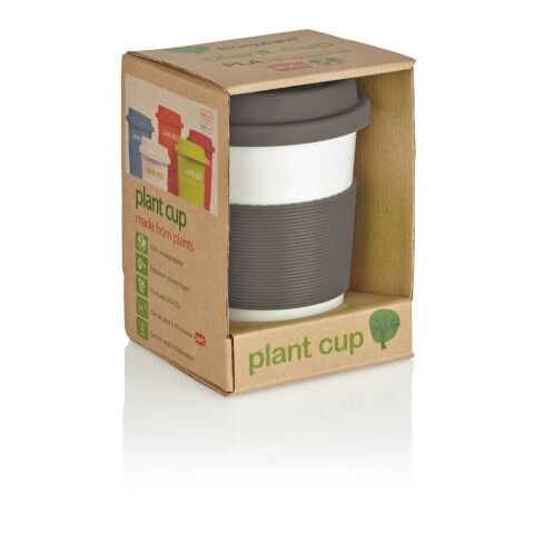 ECO PLA Kaffeebecher grau-weiß | ohne Werbeanbringung | Nicht verfügbar | Nicht verfügbar