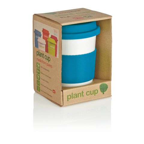 ECO PLA Kaffeebecher blau-weiß | ohne Werbeanbringung | Nicht verfügbar | Nicht verfügbar