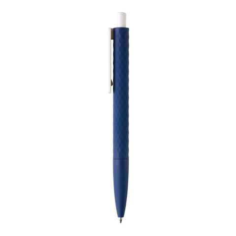 X3-Stift mit Smooth-Touch navy blau-weiß | ohne Werbeanbringung | Nicht verfügbar | Nicht verfügbar