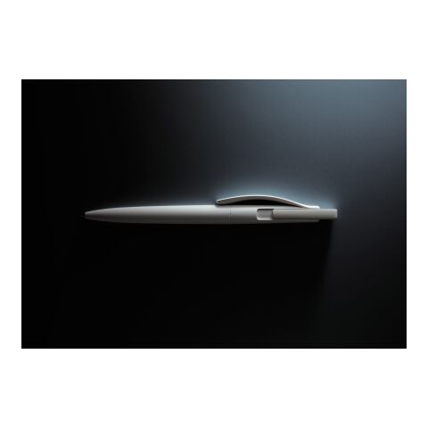 Prodir DS2 Druckkugelschreiber matt weiß | Blau | ohne Werbeanbringung | ohne Werbeanbringung | Metall satiniert