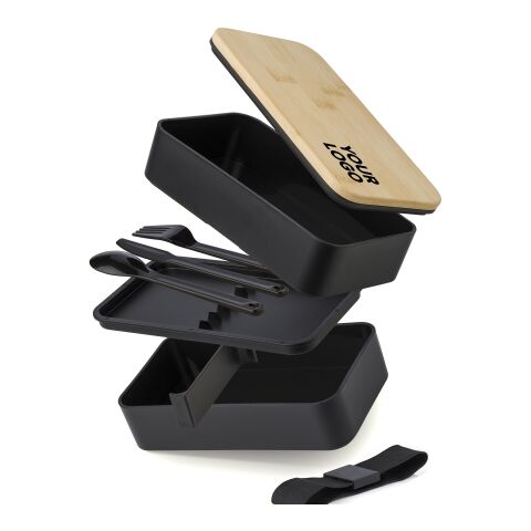 Doppellagige PP-Lunchbox Maxton Weiß | ohne Werbeanbringung | Nicht verfügbar | Nicht verfügbar