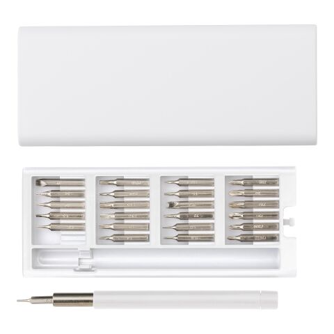 Werkezugset aus ABS und Metall Weiß | ohne Werbeanbringung | Nicht verfügbar | Nicht verfügbar