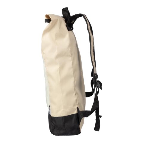 rPET (600D) Rolltop-Rucksack Marlene beige | ohne Werbeanbringung | Nicht verfügbar | Nicht verfügbar