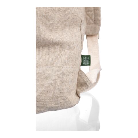 Hanf (280 gr/m2) Rolltop Rucksack Margarete beige | ohne Werbeanbringung | Nicht verfügbar | Nicht verfügbar