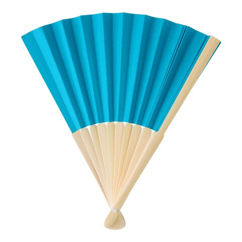 Handfächer aus Bambus Elio Hellblau | ohne Werbeanbringung | Nicht verfügbar | Nicht verfügbar