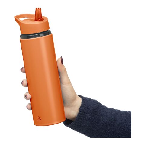 Recycelte Trinkflasche aus Edelstahl (500 ml) Zeno Orange | ohne Werbeanbringung | Nicht verfügbar | Nicht verfügbar