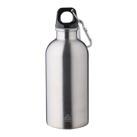 Einwandige Flasche aus recyceltem Edelstahl (400 ml) Sable Silber