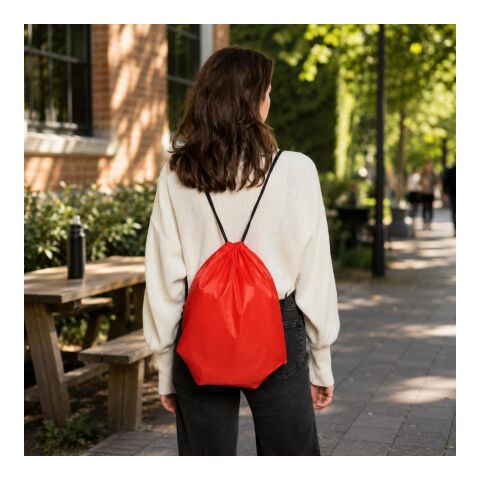 210D Polyester Kordelzug Rucksack Isolde Hellblau