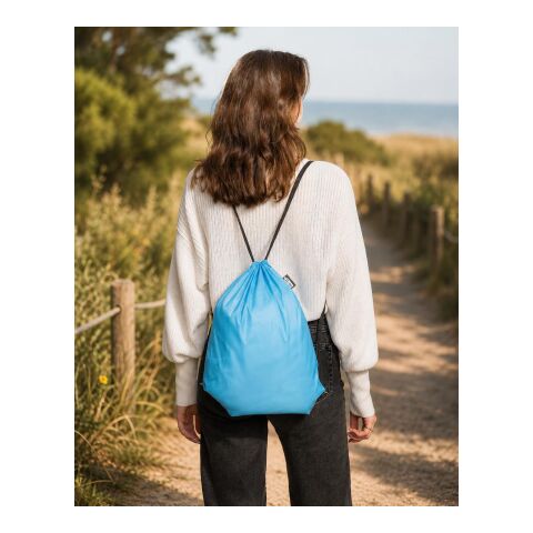 rPET 210D Polyester Rucksack mit Kordelzug Calix Rosa