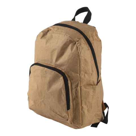 Laminierter Papierrucksack &#039;Mate&#039; mit Isolierfunktion Braun | ohne Werbeanbringung | Nicht verfügbar | Nicht verfügbar