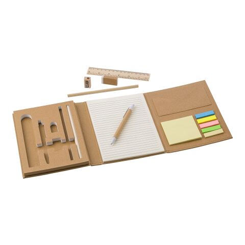 Schreibmappe &#039;Student&#039; aus Karton inkl. Zubehör Braun | ohne Werbeanbringung | Nicht verfügbar | Nicht verfügbar