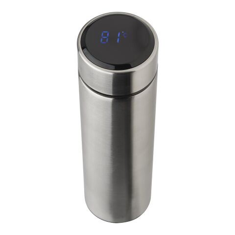 Edelstahl-Thermosflasche (450 ml) mit LED-Anzeige Schwarz | ohne Werbeanbringung | Nicht verfügbar | Nicht verfügbar
