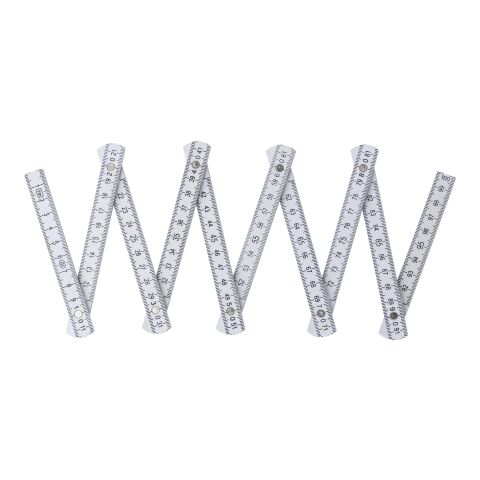 Zollstock aus Kunststoff 1m Leon Weiß | ohne Werbeanbringung | Nicht verfügbar | Nicht verfügbar