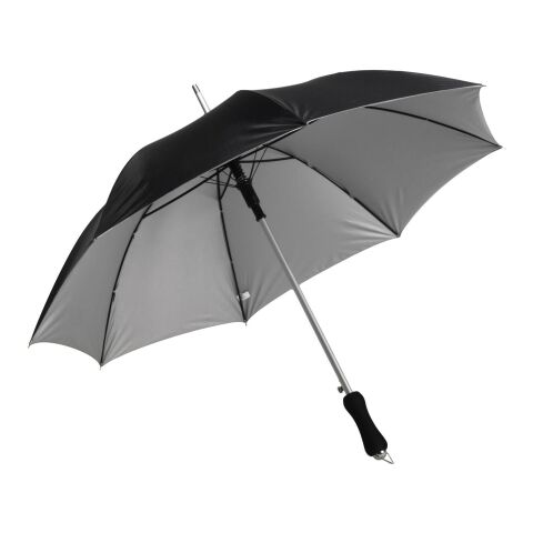 Automatik Aluminium Stockschirm 'Jake' aus Polyester Schwarz/Silber | ohne Werbeanbringung | Nicht verfügbar | Nicht verfügbar