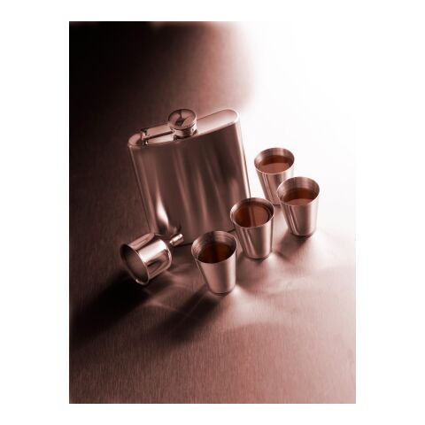 Flachmann Set &#039;Friends&#039; aus Edelstahl Silber | ohne Werbeanbringung | Nicht verfügbar | Nicht verfügbar