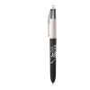 BIC® 4 Colours Soft weiss-schwarz | 1-farbiger Siebdruck | Upper Part-gegenüber vom Clip | 22.00 mm x 10.00 mm