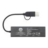 Rise USB 2.0 Hub aus recyceltem RCS Aluminium Standard | schwarz | Not applicable | ohne Werbeanbringung | Nicht verfügbar | Nicht verfügbar