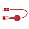 Alasia 30 cm 5-in-1 Kabel aus recyceltem Kunststoff für Datenübertragung und 27W Schnellladung Standard | rot | ohne Werbeanbringung | Nicht verfügbar | Nicht verfügbar