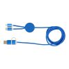 Alasia 150 cm 5-in-1 Kabel aus recyceltem Kunststoff für Datenübertragung und 27W Schnellladung Standard | royalblau | ohne Werbeanbringung | Nicht verfügbar | Nicht verfügbar