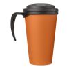 Americano® Grande 350 ml Isolierbecher mit auslaufsicherem Schraubverschluss orange-schwarz | ohne Werbeanbringung | Nicht verfügbar | Nicht verfügbar