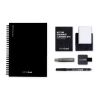 STARTER KIT INFINITEBOOK A5. Kit bestehend aus einem "Infinitebook", Reinigungsset, Marker und Markerhalter schwarz | ohne Werbeanbringung | Nicht verfügbar | Nicht verfügbar | Nicht verfügbar