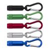 Mini-Taschenlampe aus Aluminium mit Karabiner Schwarz | ohne Werbeanbringung | Nicht verfügbar | Nicht verfügbar