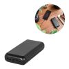LEAKEY 20. Powerbank 20'000 mAh aus recyceltem ABS (100% rABS) Schwarz | ohne Werbeanbringung