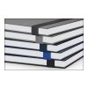 Notizbuch Visco-Book Buchleinen-Hardcover farbig A5 Dunkelblau | DIN A5 | ohne Werbeanbringung | Blindprägung inkl. | Hochweiß/Winkelkaro