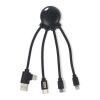 4009| Xoopar Eco Octopus Ladekabel Schwarz | ohne Werbeanbringung | Nicht verfügbar | Nicht verfügbar