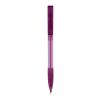 Kugelschreiber Nash Transparent mit Gummigriff Transparent Violett-Transparent Violett | 1-farbiger Tampondruck | Clip | 30 mm x 5 mm | Nicht verfügbar