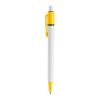 Kugelschreiber Baron Colour Hardcolour Weiss-Gelb | 1-farbiger Siebdruck | 270° vom Clip | 45 mm x 25 mm | Nicht verfügbar