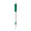 Kugelschreiber Tropic hardcolour Weiss-Dunkelgrün | 1-farbiger Siebdruck | 270° vom Clip | 40 mm x 25 mm | Nicht verfügbar