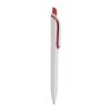 Kugelschreiber Modell Click Shadow - Hergestellt in Deutschland Weiss-Rot Weiß | 1-farbiger Tampondruck | Clip | 25 mm x 5 mm | Nicht verfügbar