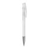 Kugelschreiber Avalon Transparent mit Metallspitze Weiss-Weiss