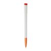 Kugelschreiber Deniro Hardcolour Weiss-Orange | 1-farbiger Tampondruck | Clip | 30 mm x 7 mm | Nicht verfügbar
