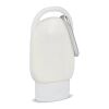 Sonnenschutzlotion mit Karabiner SPF30 aus recyceltem Material Weiss