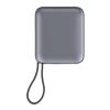 Nova Powerbank 22,5 W Power Delivery mit integrierten Kabeln 10.000 mAh Dunkelgrau | Digitaldruck | Oberseite | 45 mm x 35 mm