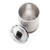 Kleine Vakuum-Kaffeetasse aus RCS rSteel & Kork silber | ohne Werbeanbringung | Nicht verfügbar | Nicht verfügbar