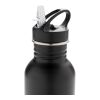 Deluxe Sportflasche aus Edelstahl schwarz | ohne Werbeanbringung | Nicht verfügbar | Nicht verfügbar | Nicht verfügbar