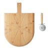 Pizza-Set Bambus holzfarben
