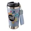 Doppelwandiger Trinkbecher aus recyceltem Edelstahl 500 ml Kayla beige