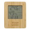 Wetterstation aus Bambus hellbraun