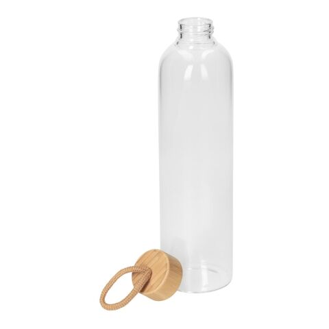 Glasflasche mit Hülle "Bamboo" 1,0 l transparent | ohne Werbeanbringung | Nicht verfügbar | Nicht verfügbar