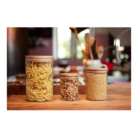 Glasbehälter "Bamboo", 1,6 l transparent | ohne Werbeanbringung | Nicht verfügbar | Nicht verfügbar