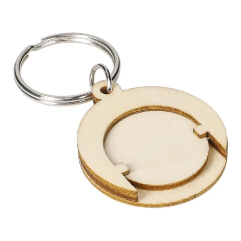 Holzchip-Schlüsselanhänger "Round" natur | ohne Werbeanbringung | Nicht verfügbar | Nicht verfügbar