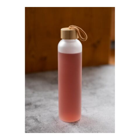 Glasflasche "Bamboo" 750 ml, Frosted grau | ohne Werbeanbringung | Nicht verfügbar | Nicht verfügbar
