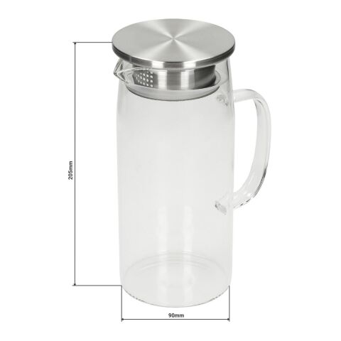 Glaskaraffe "Vivara" 1l weiß
