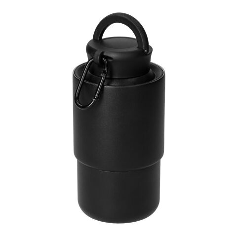 Edelstahlbecher mit Karabiner "Trail" schwarz | ohne Werbeanbringung | Nicht verfügbar | Nicht verfügbar