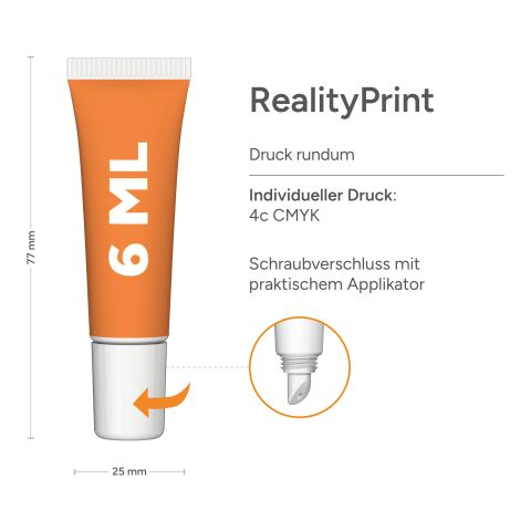 6 ml Tube, weiß - Lippenbalsam Auf 6 ml Tube, weiß