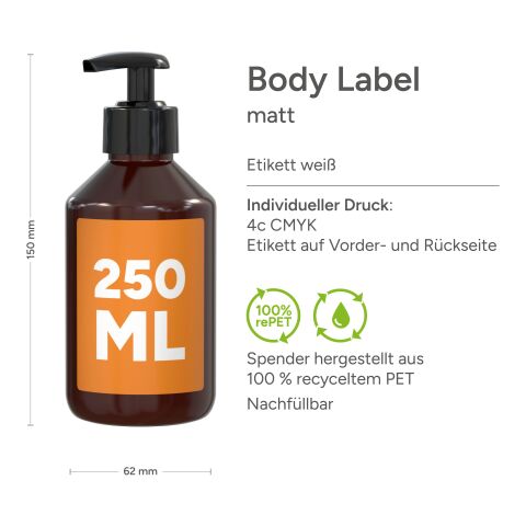 250 ml Spender - Hände-Desinfektionsgel Braun | ohne Werbeanbringung